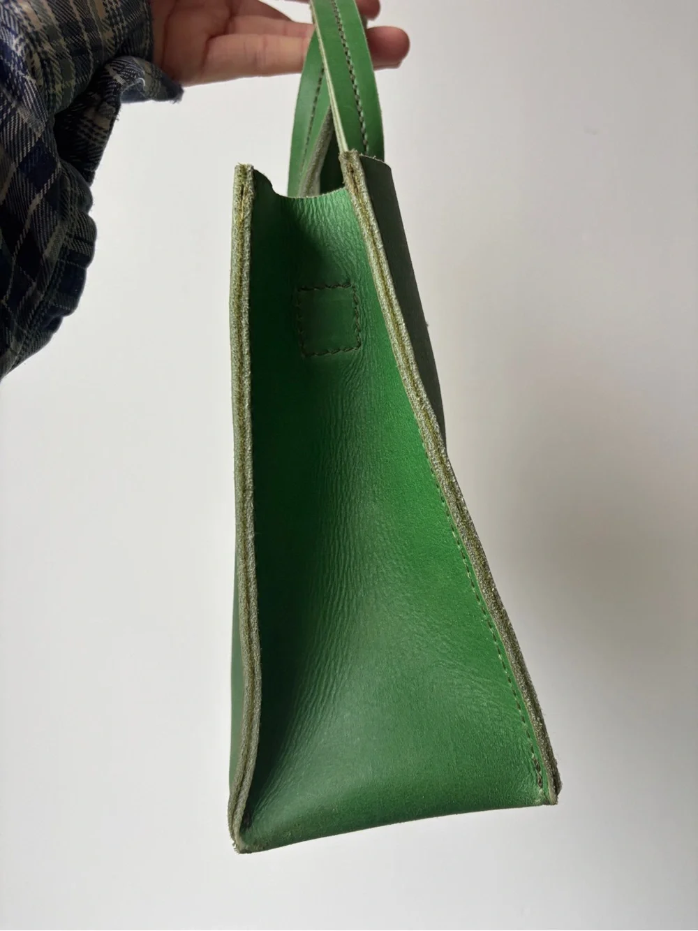 Parker Clay Avila Green Leather Mini Tote Bag